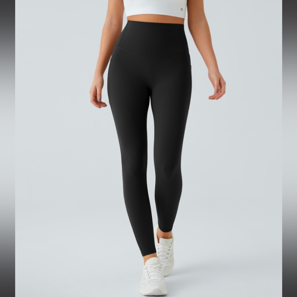 HALARA SoCinched High Waisted Tummy Control Side Pocket- Full Length- Leggings